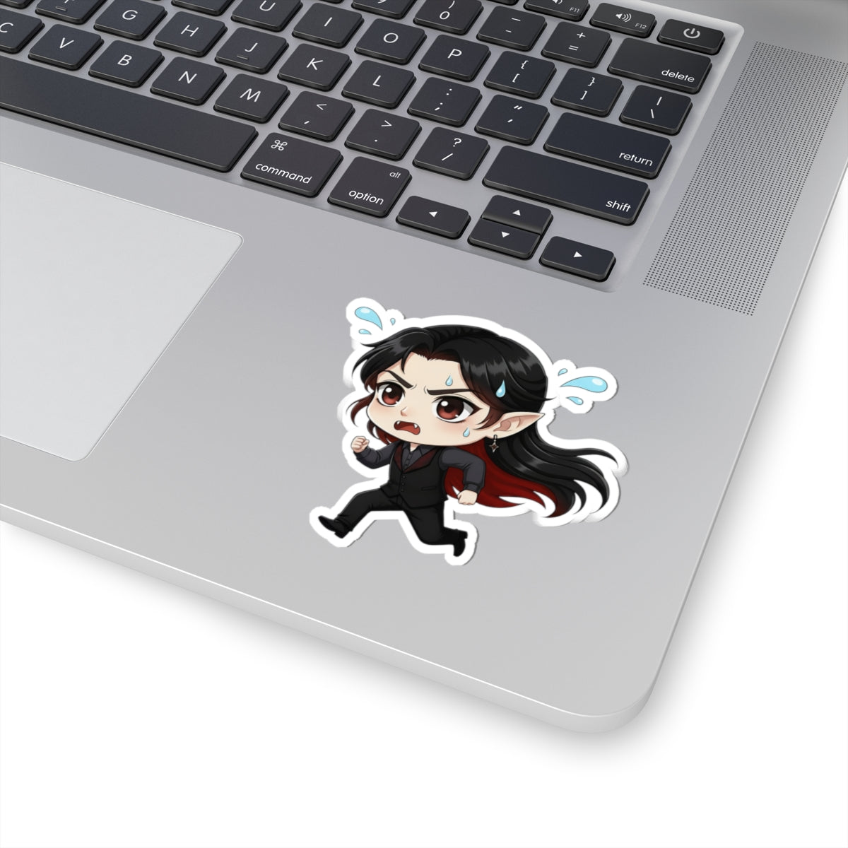 Cutie Monsters Dracula “Panic” Vinyl Sticker – Running Away Right