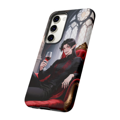 Dracula Velvet Chaise Gothic Vampire Phone Case — Anime Dracula Cover (iPhone, Samsung & Pixel) | Yaoi Monsters