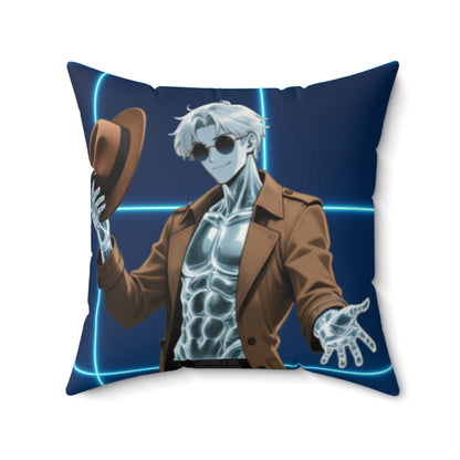 Kel & Theodore Double-Sided Throw Pillow — Sea Monster x Invisible Man Gothic Anime Decor | Yaoi Monsters