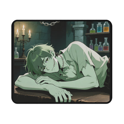 Adam Frankenstein Gaming Mouse Pad — 9.5″×8″ Precision Desk Mat (Smooth Polyester, Non-Slip Rubber, Anime Monster Art) | Yaoi Monsters