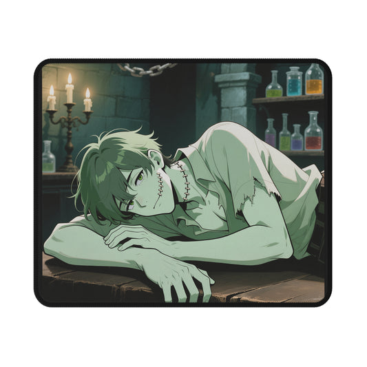 Adam Frankenstein Gaming Mouse Pad — 9.5″×8″ Precision Desk Mat (Smooth Polyester, Non-Slip Rubber, Anime Monster Art) | Yaoi Monsters