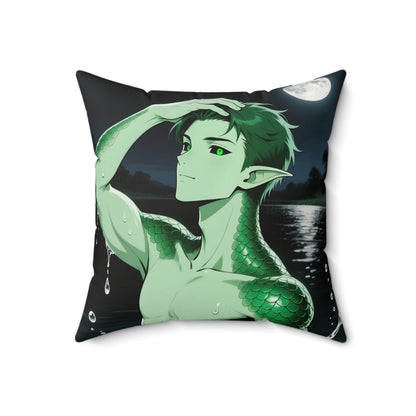Kel & Theodore Double-Sided Throw Pillow — Sea Monster x Invisible Man Gothic Anime Decor | Yaoi Monsters