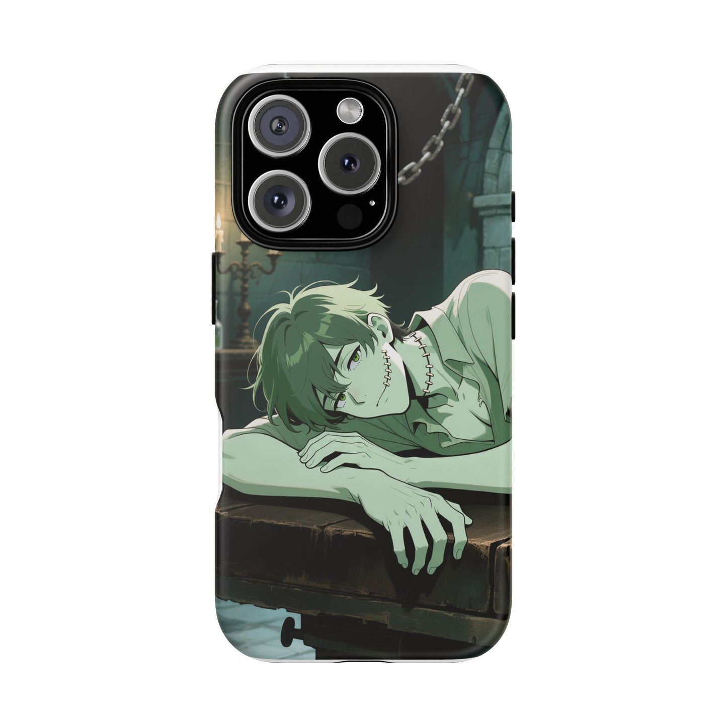 Electric Stare Frankenstein Phone Case — Anime Adam Cover (iPhone, Samsung & Pixel) | Yaoi Monsters