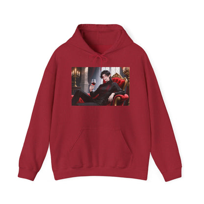 Dracula Velvet Chaise Unisex Hoodie — Gothic Vampire Anime Sweatshirt | Yaoi Monsters