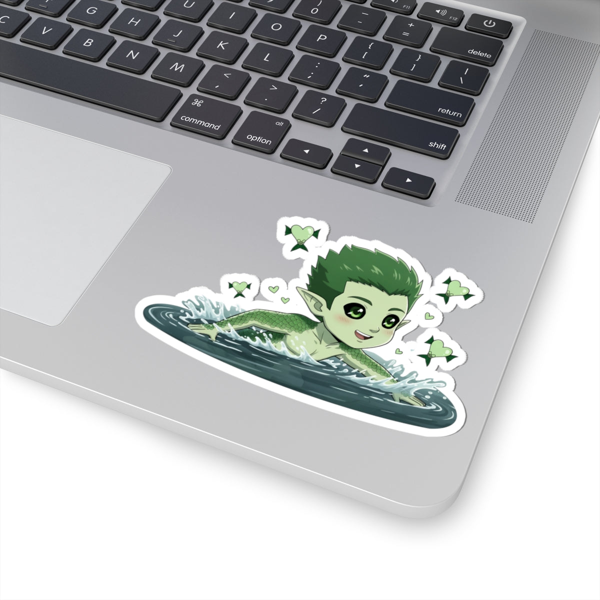 Cutie Monsters Kel “Love Chase” Glossy Vinyl Sticker – Splashing Forward Left