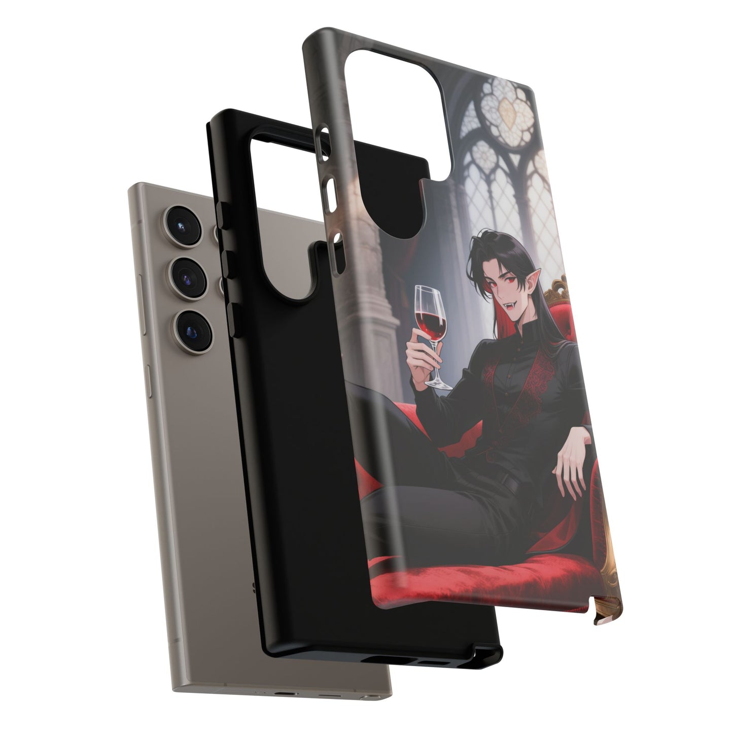 Dracula Velvet Chaise Gothic Vampire Phone Case — Anime Dracula Cover (iPhone, Samsung & Pixel) | Yaoi Monsters