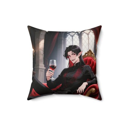 Dracula & Adam Double-Sided Throw Pillow — Vampire x Frankenstein Gothic Anime Decor | Yaoi Monsters