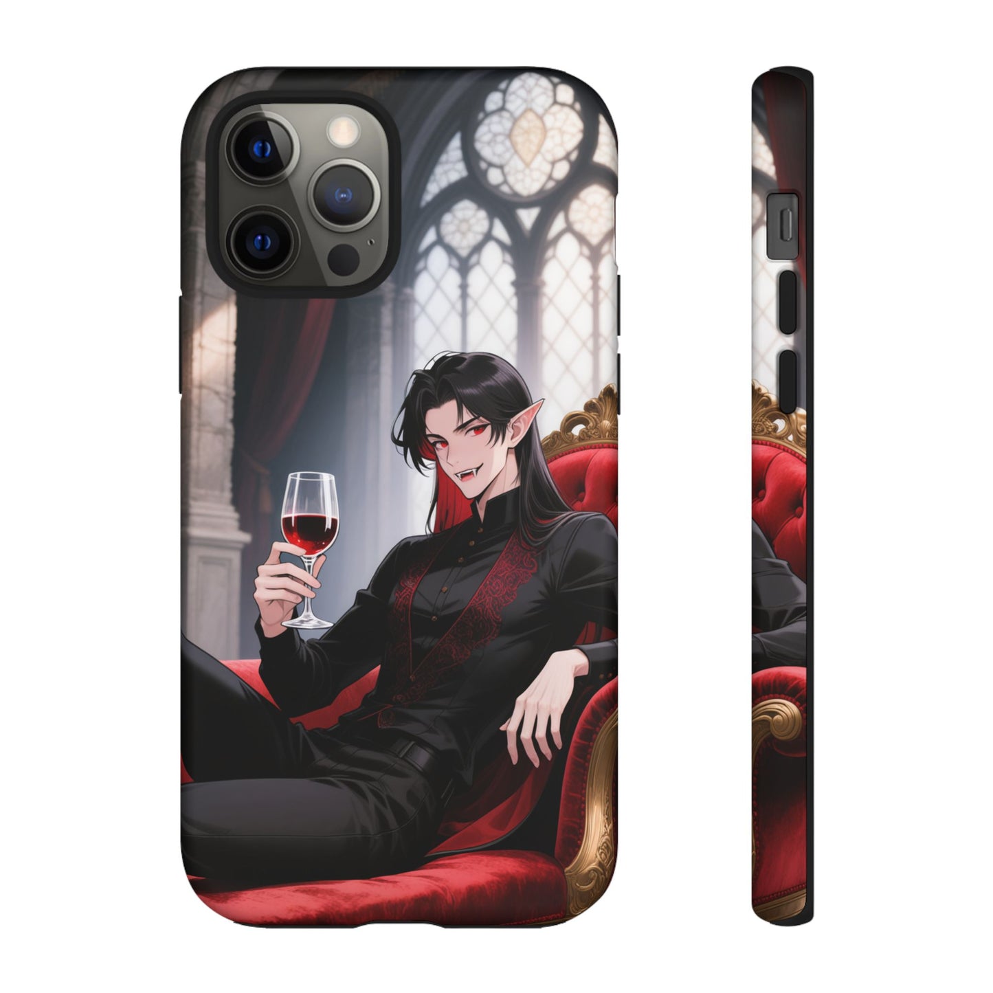 Dracula Velvet Chaise Gothic Vampire Phone Case — Anime Dracula Cover (iPhone, Samsung & Pixel) | Yaoi Monsters
