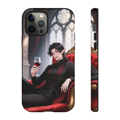 Dracula Velvet Chaise Gothic Vampire Phone Case — Anime Dracula Cover (iPhone, Samsung & Pixel) | Yaoi Monsters