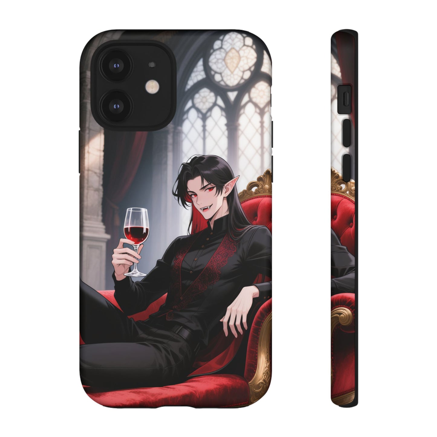 Dracula Velvet Chaise Gothic Vampire Phone Case — Anime Dracula Cover (iPhone, Samsung & Pixel) | Yaoi Monsters