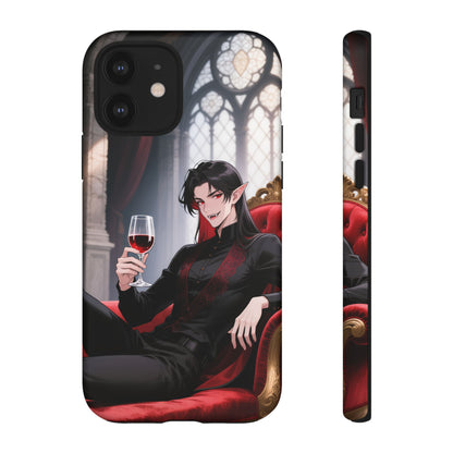 Dracula Velvet Chaise Gothic Vampire Phone Case — Anime Dracula Cover (iPhone, Samsung & Pixel) | Yaoi Monsters