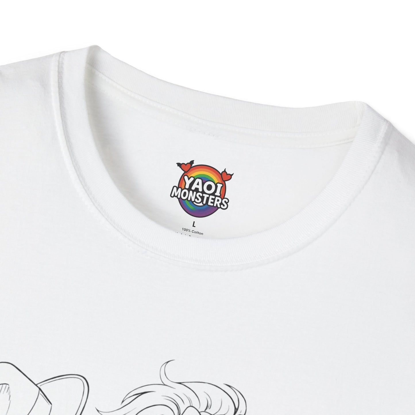 Theo “Cool & Unseen” Line Art Shirt— Anime Lagoon Monster Tee | Yaoi Monsters