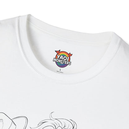 Theo “Cool & Unseen” Line Art Shirt— Anime Lagoon Monster Tee | Yaoi Monsters