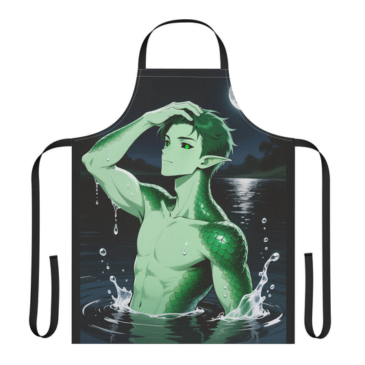 Kel Sea Creature Anime Apron — Mad-Cute Kitchen & Craft Apron (Customizable) | Yaoi Monsters