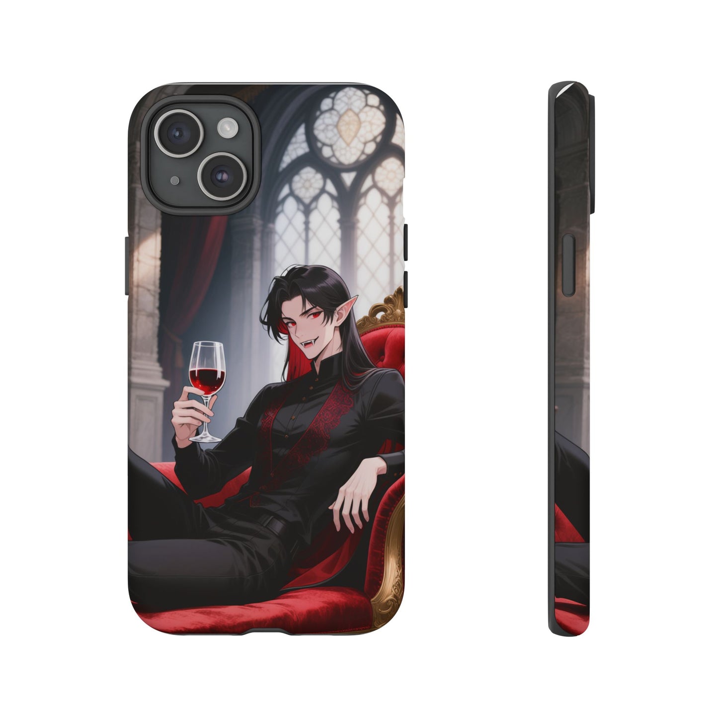 Dracula Velvet Chaise Gothic Vampire Phone Case — Anime Dracula Cover (iPhone, Samsung & Pixel) | Yaoi Monsters