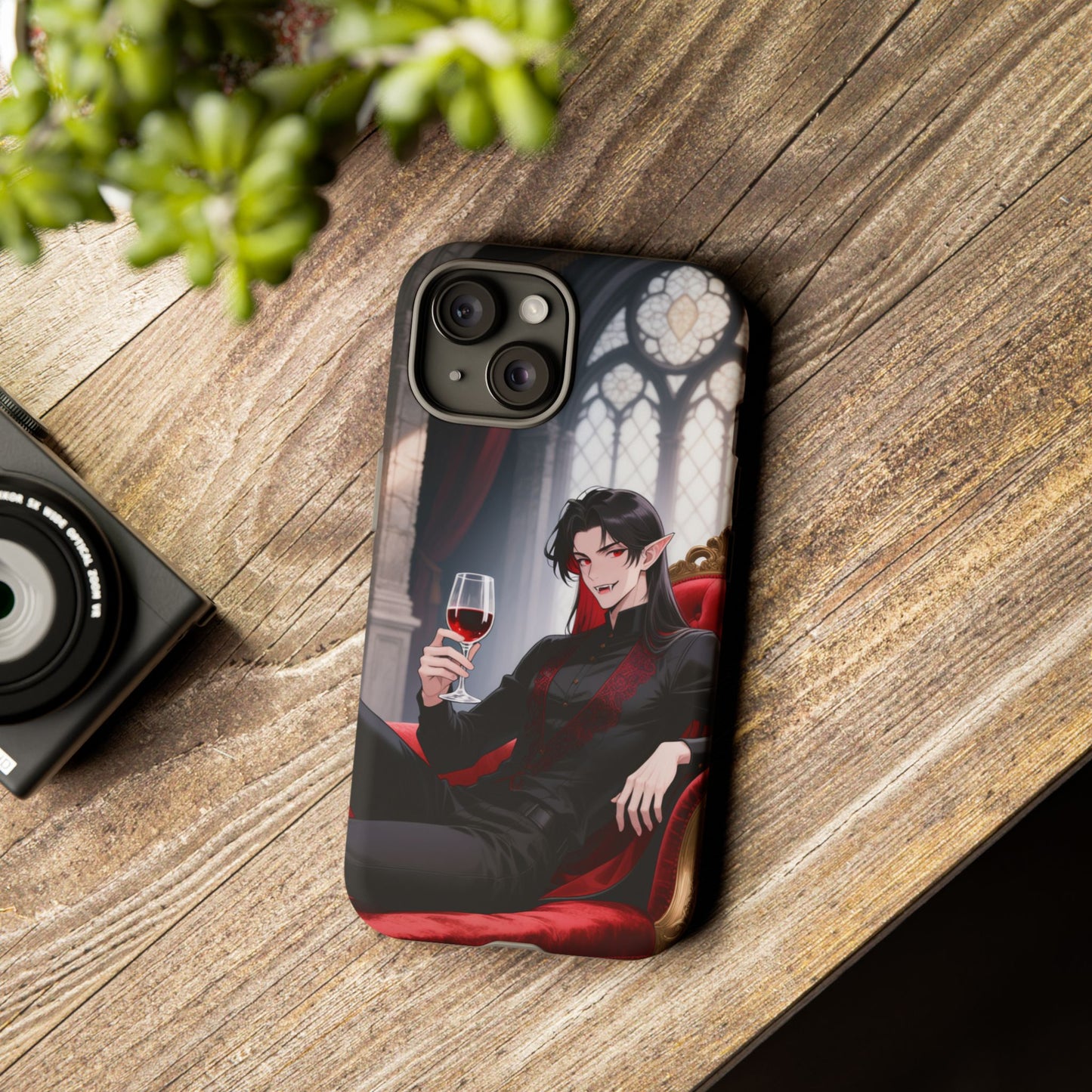 Dracula Velvet Chaise Gothic Vampire Phone Case — Anime Dracula Cover (iPhone, Samsung & Pixel) | Yaoi Monsters