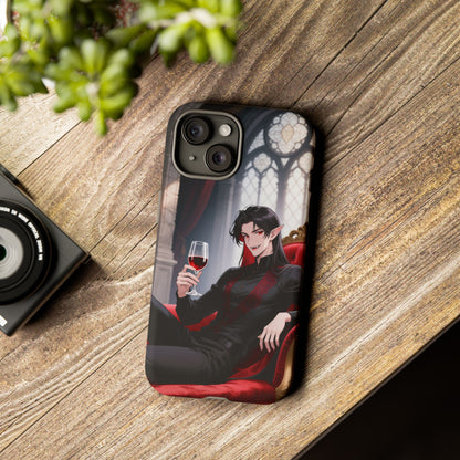 Dracula Velvet Chaise Gothic Vampire Phone Case — Anime Dracula Cover (iPhone, Samsung & Pixel) | Yaoi Monsters