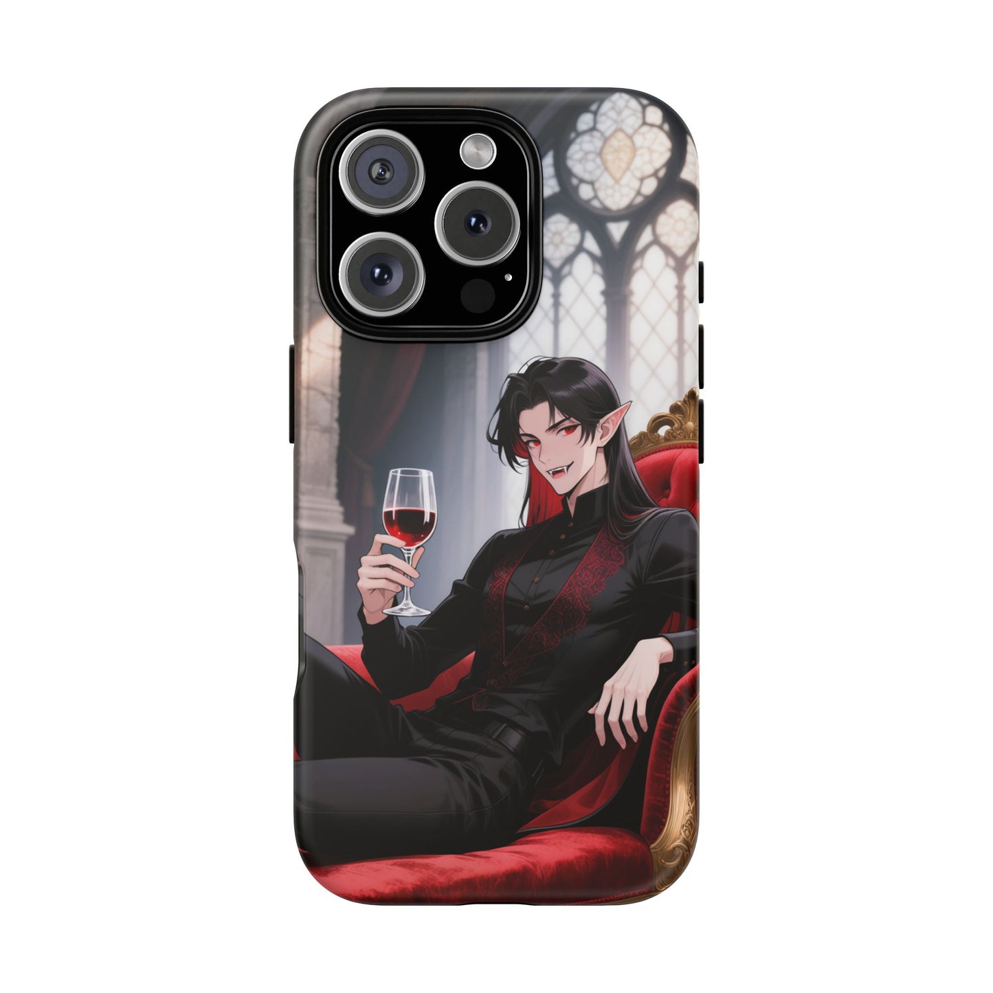 Dracula Velvet Chaise Gothic Vampire Phone Case — Anime Dracula Cover (iPhone, Samsung & Pixel) | Yaoi Monsters