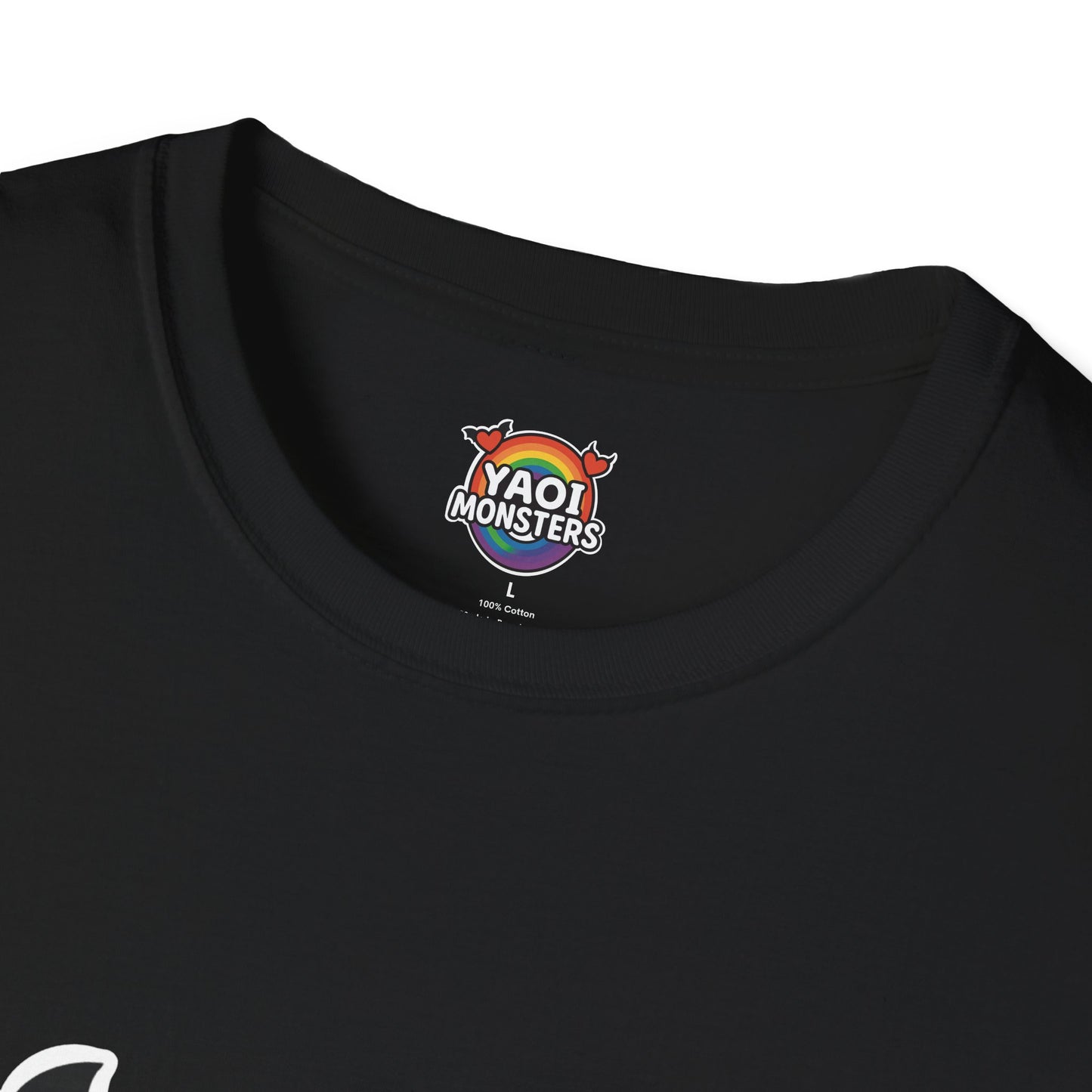 Yaoi Monsters Rainbow Logo T-Shirt | Unisex BL Anime Tee | LGBTQ+ Pride Kawaii Monster Shirt