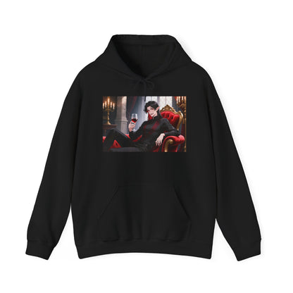 Dracula Velvet Chaise Unisex Hoodie — Gothic Vampire Anime Sweatshirt | Yaoi Monsters
