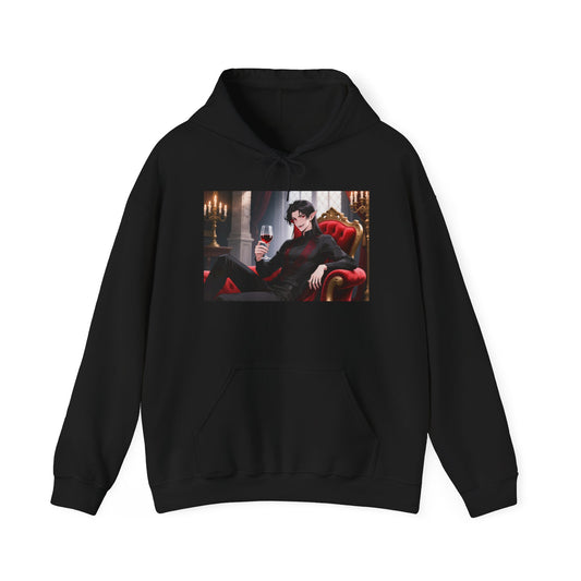 Dracula Velvet Chaise Unisex Hoodie — Gothic Vampire Anime Sweatshirt | Yaoi Monsters
