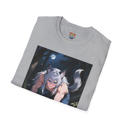 Luca Moonlit Werewolf Unisex T-Shirt — Anime Wolfman Graphic Tee | Yaoi Monsters