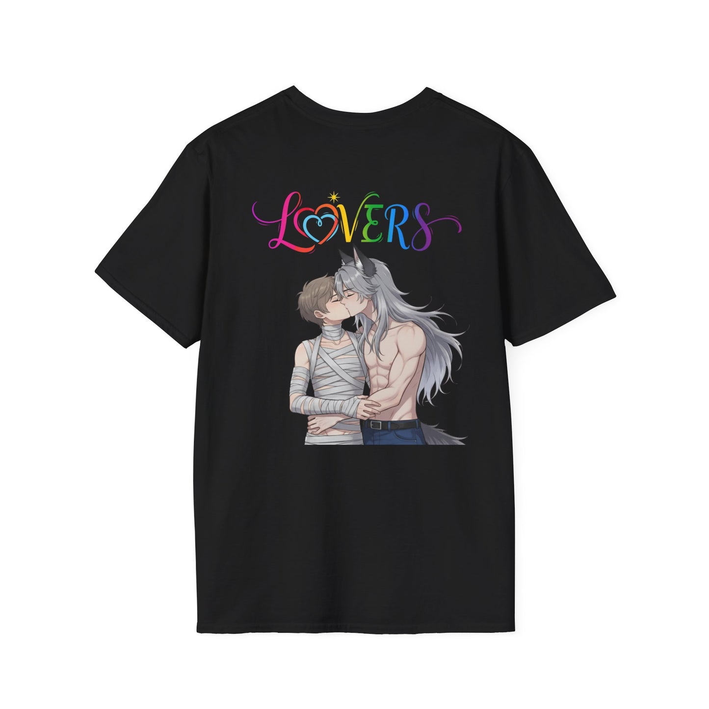 Enemies to Lovers Luca x Imhotep Unisex T-Shirt — Werewolf x Mummy BL Anime Tee | Yaoi Monsters