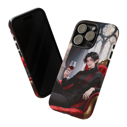 Dracula Velvet Chaise Gothic Vampire Phone Case — Anime Dracula Cover (iPhone, Samsung & Pixel) | Yaoi Monsters