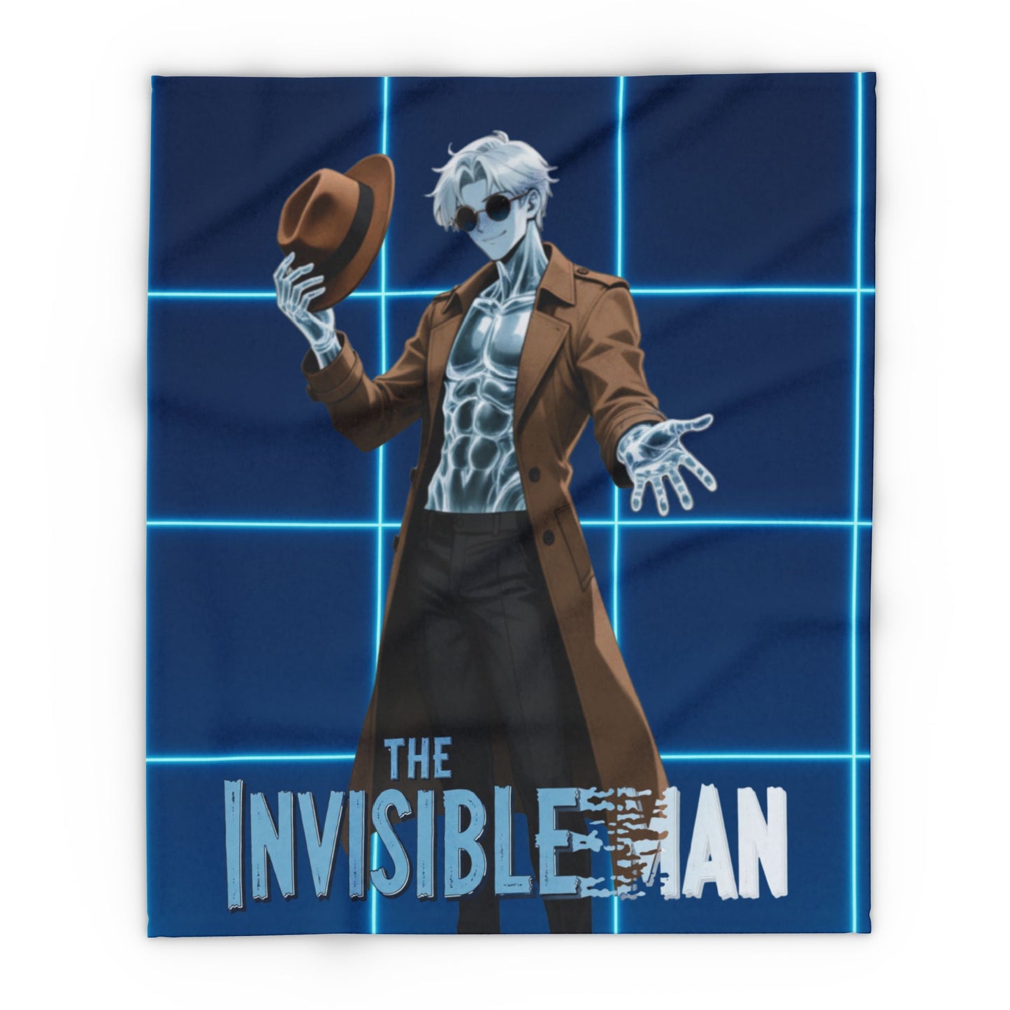 Theodore Marvel Invisible Man Lab Fleece Blanket — Anime Invisible Man Throw | Yaoi Monsters