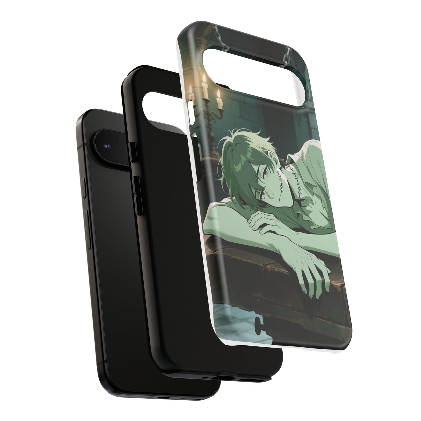 Electric Stare Frankenstein Phone Case — Anime Adam Cover (iPhone, Samsung & Pixel) | Yaoi Monsters