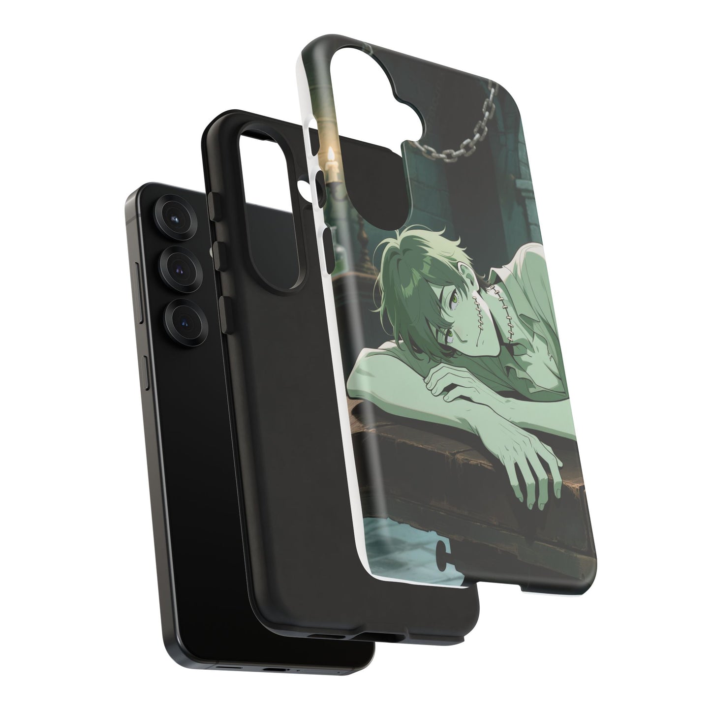 Electric Stare Frankenstein Phone Case — Anime Adam Cover (iPhone, Samsung & Pixel) | Yaoi Monsters