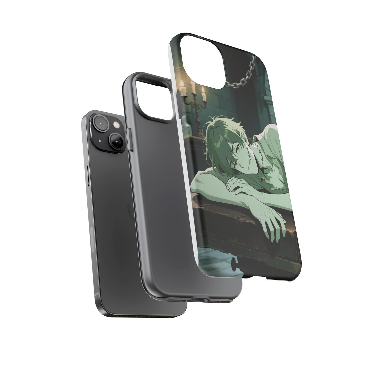 Electric Stare Frankenstein Phone Case — Anime Adam Cover (iPhone, Samsung & Pixel) | Yaoi Monsters