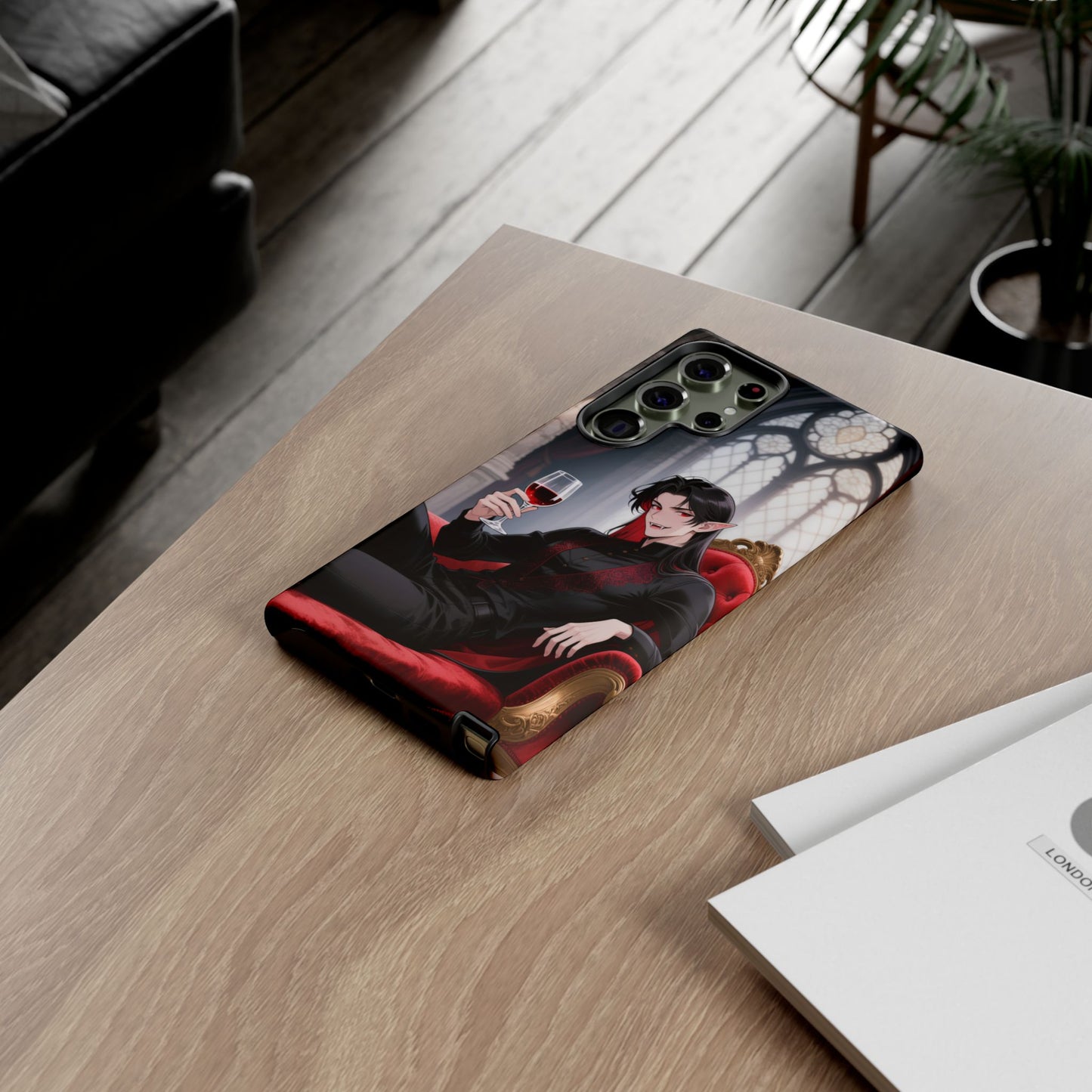 Dracula Velvet Chaise Gothic Vampire Phone Case — Anime Dracula Cover (iPhone, Samsung & Pixel) | Yaoi Monsters