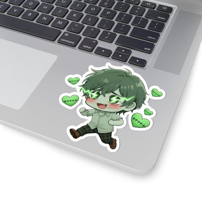 Cutie Monsters Adam “Love Charge” Vinyl Sticker – Running Right