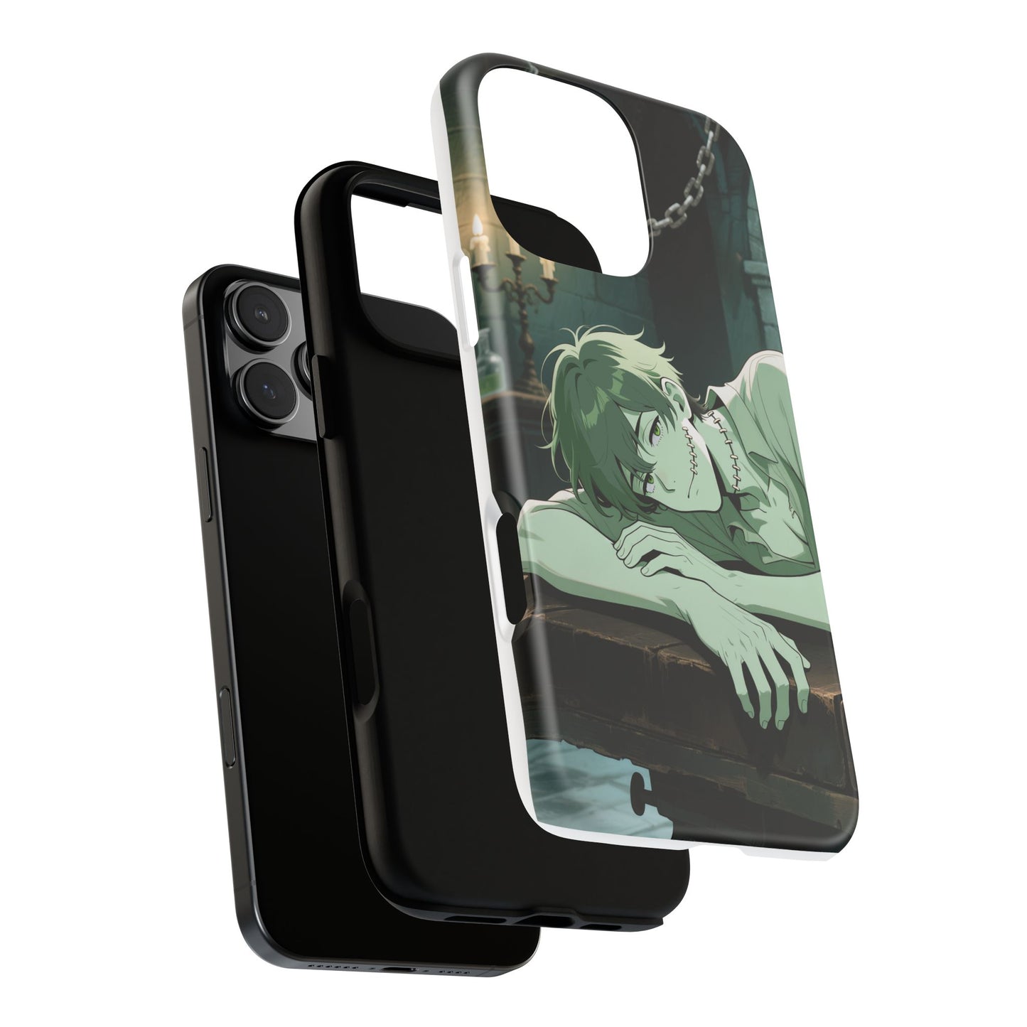 Electric Stare Frankenstein Phone Case — Anime Adam Cover (iPhone, Samsung & Pixel) | Yaoi Monsters